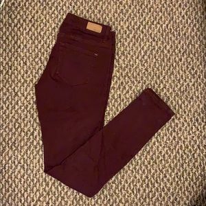 Maroon Jeans